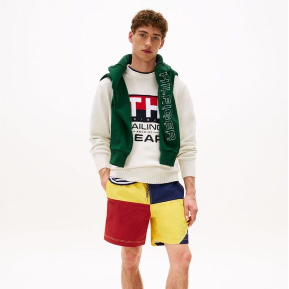 Tommy Hilfiger Archive Sailing Gear Sweater Men's M Intarsia Knit Nautical NWT - Picture 5 of 6